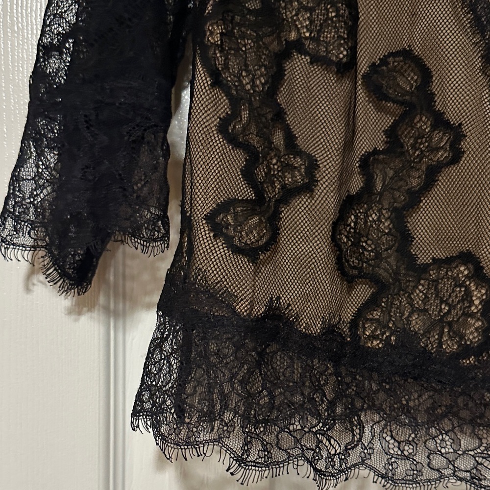 Anthropologie Black Lace Cropped Top • XS • NWT - Picture 4 of 14